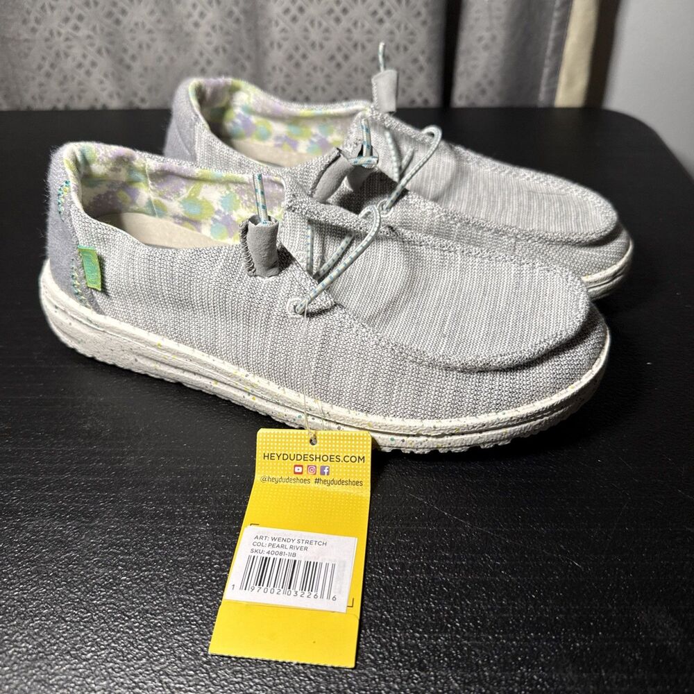 Heydude Wendy Sox Women's Shoes - Glacier Grey Size 6